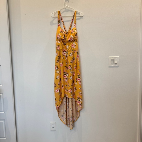 NOBO Floral Yellow High-Low Dress Size 2XL (19) - Picture 1 of 7
